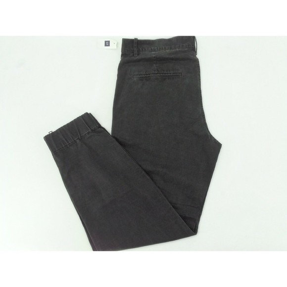 GAP TWILL JOGGER PANTS MENS SIZE 32X30 DARK GREY COLOR ZIP FLY NEW NWT - Picture 1 of 3